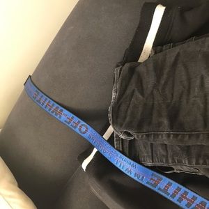 Off white industrial logo belt